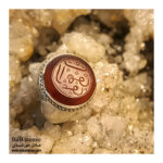 انگشتر  نقره عقیق سرخ کهنه یمن ، خط یمن