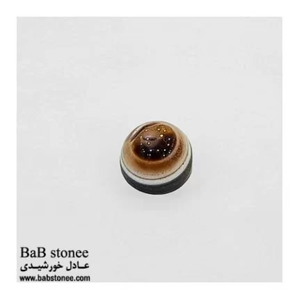 نگین سنگ عقیق باباقوری گرد (چند پوست)