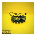 دستبند دولاین عقیق خزه ای سبز - تصویر 2